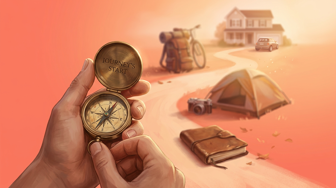 A person holds a small vintage item, representing the start of a $10 trade up challenge.